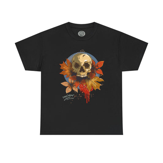 Halloween and Fall Scary Skull Graphic T-Shirt - MoonSong® Holiday Collection - Unisex Tee