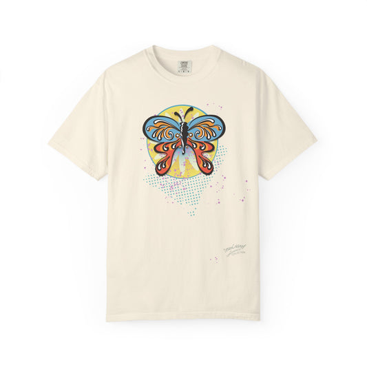 Colorful Retro Psychedelic Butterfly Unisex Graphic T-Shirt — GardenPress® Collection