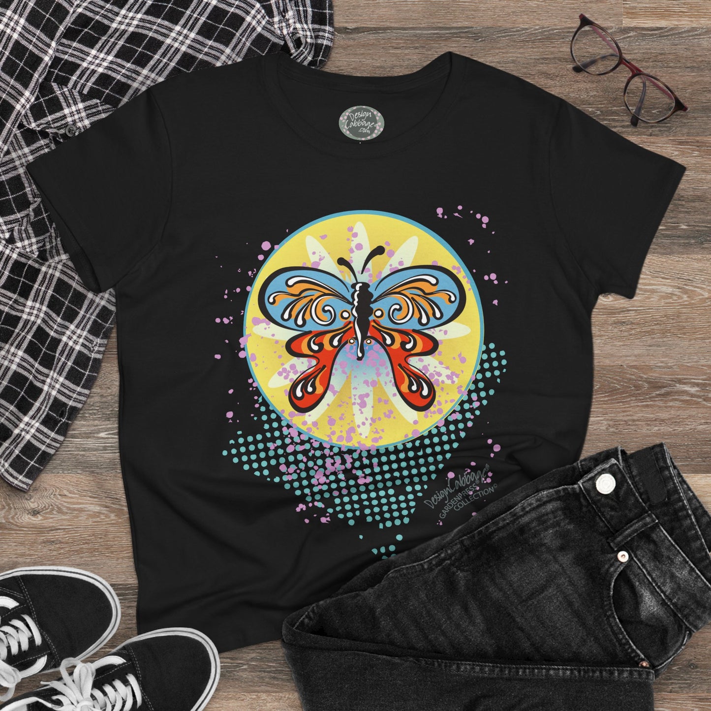 Butterfly Garden Graphic T-Shirt - GardenPress® Collection - Women's Tee