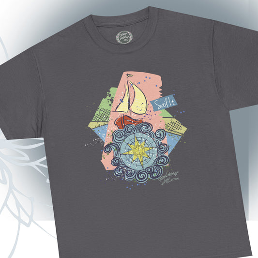 Sailboat Graphic T-Shirt - BoatBird® Collection - Unisex-Fit Tee