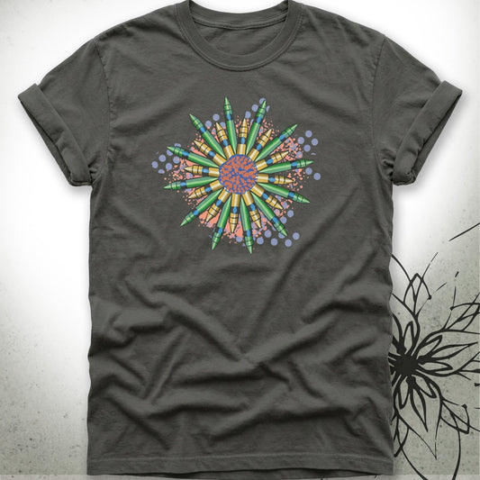 Crayon Mandala Unisex Graphic T-Shirt — Brush&Pen® Collection
