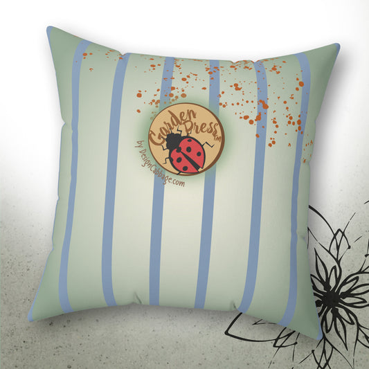 Bunny Rabbit Garden Graphic Throw Pillow - GardenPress™ Collection