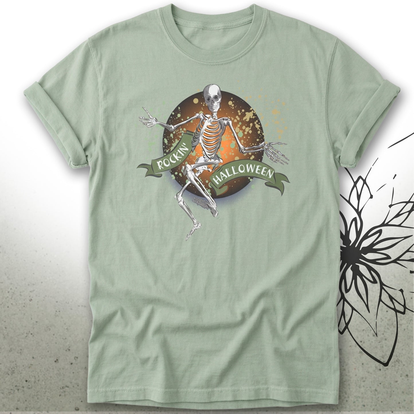 Dancing Skeleton Halloween Unisex Graphic T-Shirt Tee — MoonSong® Collection