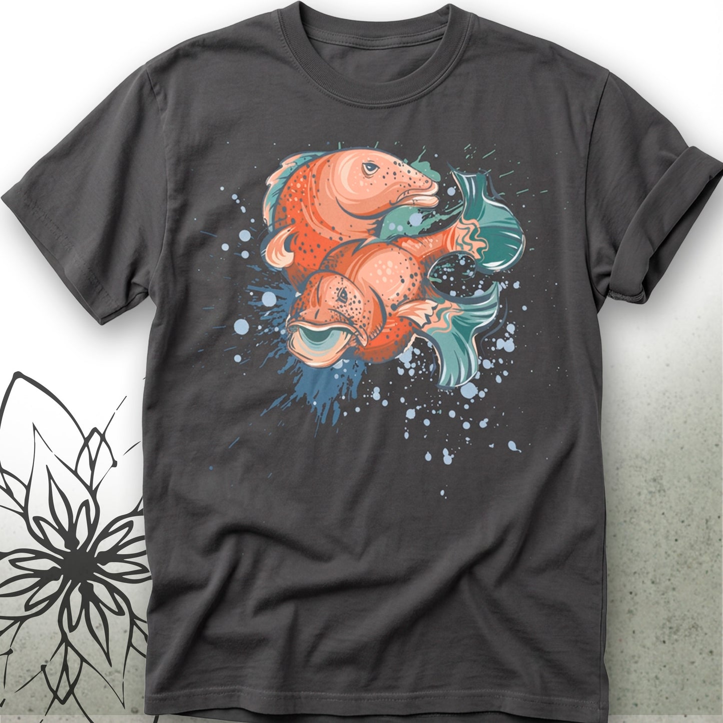 Vintage Koi Fish Unisex Graphic T-Shirt Tee — ScubaFish® Collection