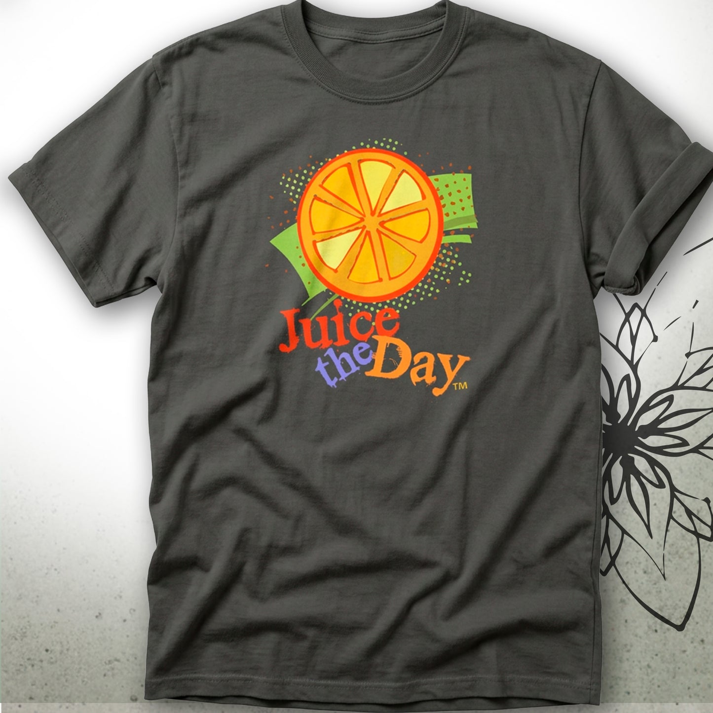 Citrus Orange Retro Unisex Graphic T-Shirt Tee — Juice The Day™ Collection