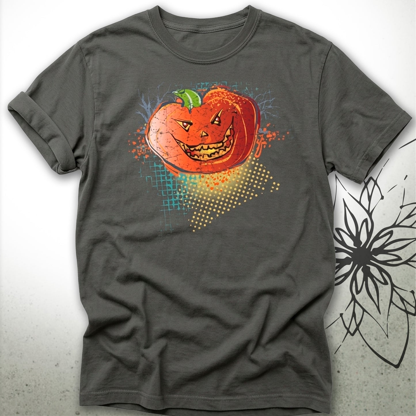 Vintage Jack-O'-Lantern Unisex Graphic T-Shirt Tee — MoonSong® Holidays Collection
