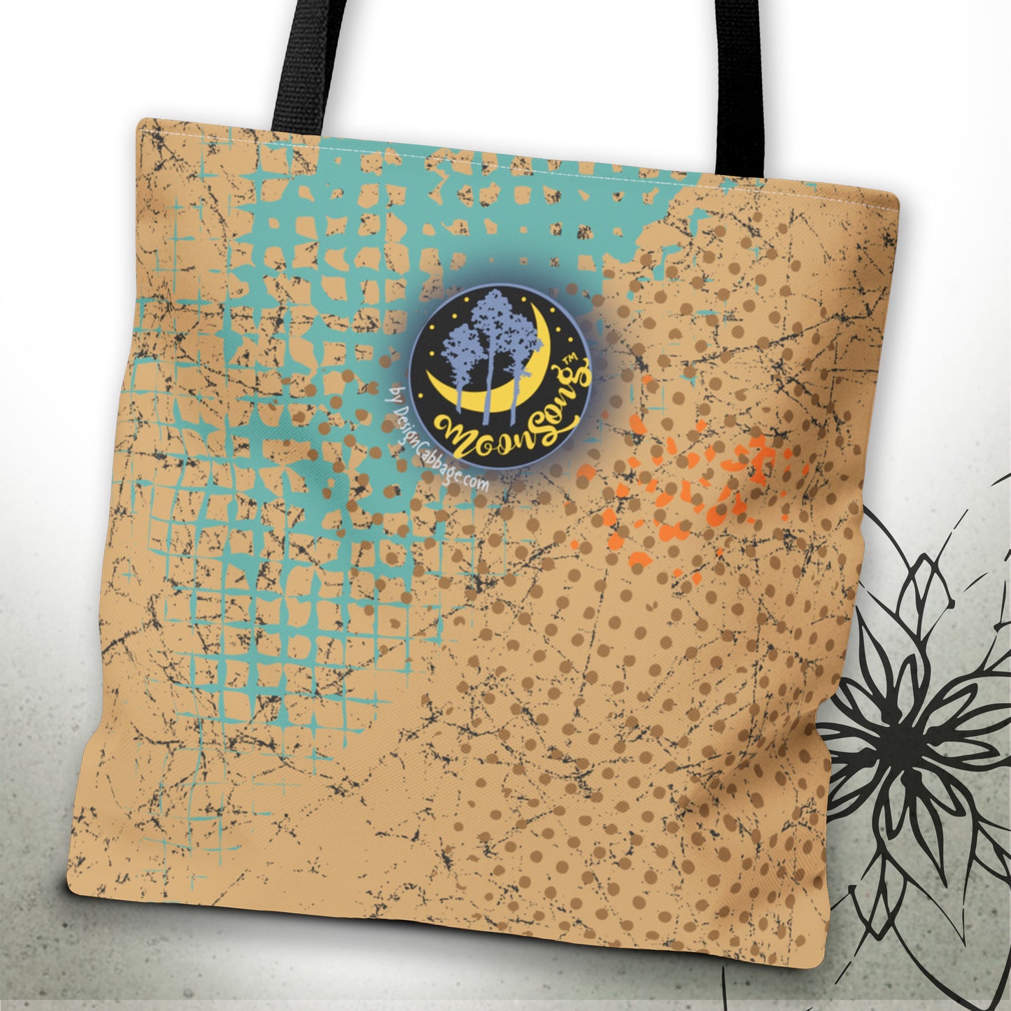 Vintage Halloween Pumpkin Graphic Tote Bag — MoonSong™ Holiday Collection