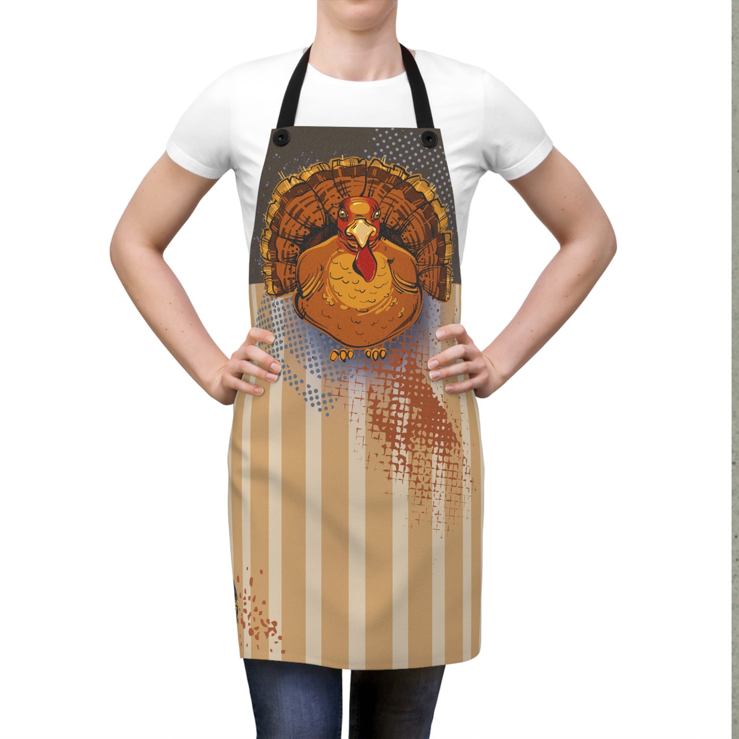 Thanksgiving Christmas Turkey Graphic Apron - MoonSong® Holiday Collection