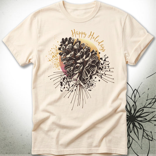 Pine Cone Holiday Unisex Graphic T‑Shirt Tee — MoonSong® Holiday Collection