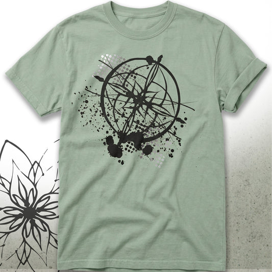 Abstract Compass Unisex Graphic T-Shirt Tee — VintageInk® Collection