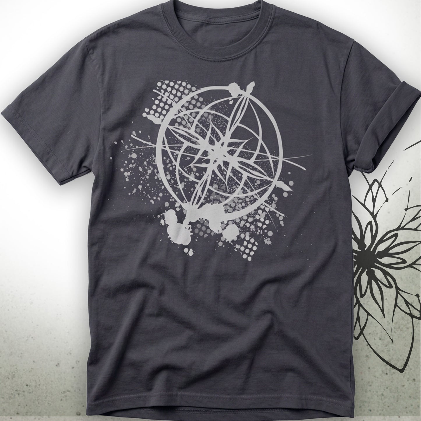 Abstract Compass Unisex Graphic T-Shirt Tee — VintageInk® Collection