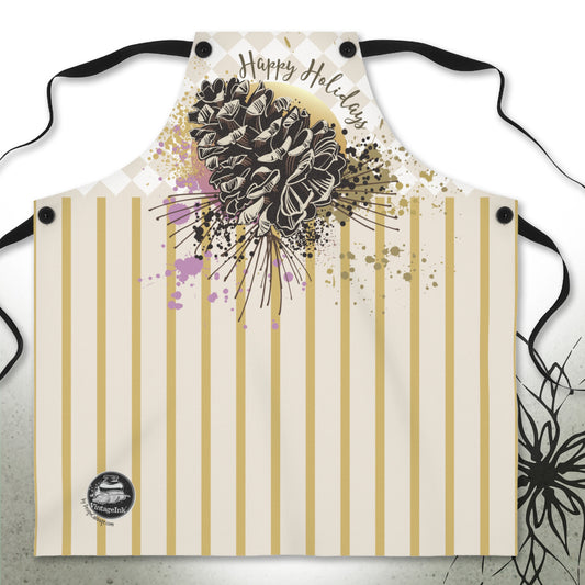 Christmas Pine Cone Graphic Apron — MoonSong® Holiday Collection
