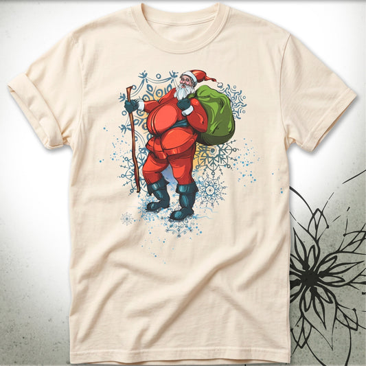 Vintage Hiking Santa Claus Unisex Graphic T-Shirt Tee — MoonSong® Collection