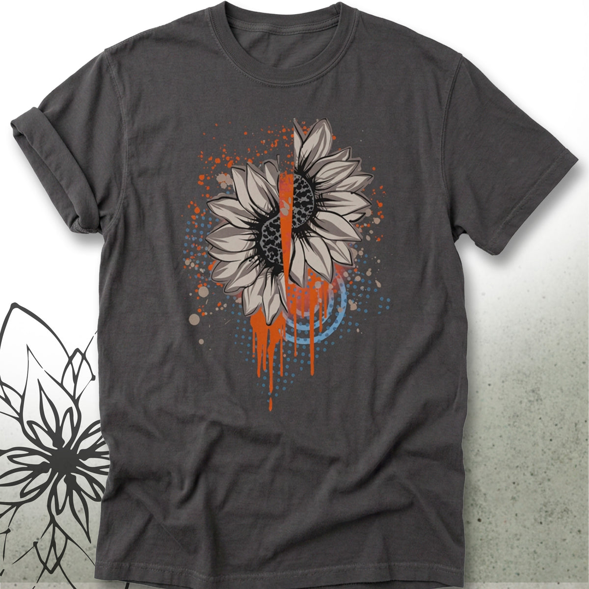 Halloween Bleeding Sunflower Unisex Graphic T-Shirt Tee — MoonSong® Collection