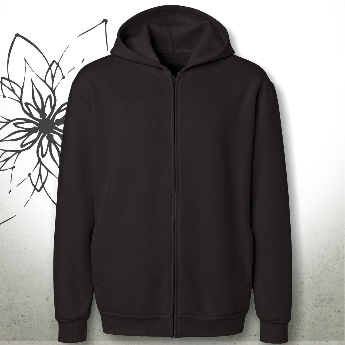 Broken Bleeding Sunflower Halloween Unisex Graphic Full-Zip Hoodie — MoonSong® Collection