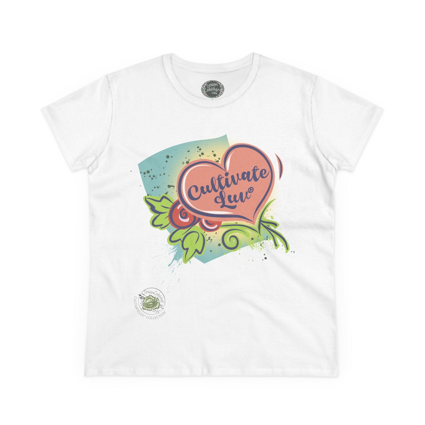 Love Heart Graphic T-Shirt - CultivateLuv® Collection - Women's Tee