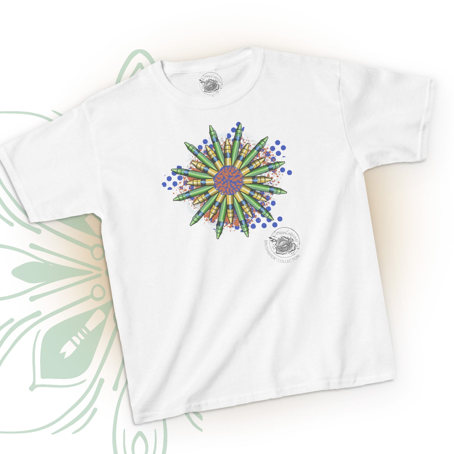 Crayon Mandala Graphic T-Shirt - Brush&Pen® Collection - Kids' Tee