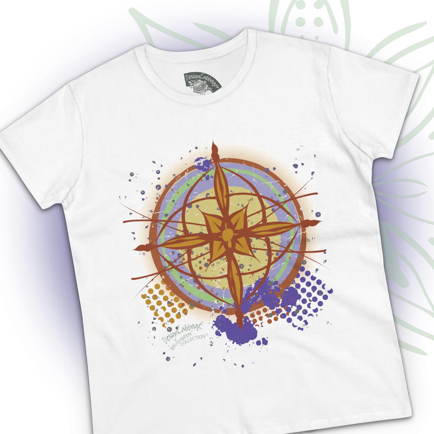Earth Compass Graphic T-Shirt - Brush&Pen® Collection - Women's Tee