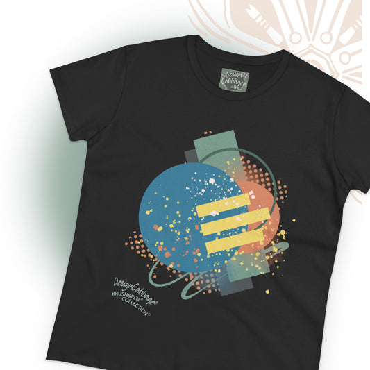 Earth To Mars Abstract Cosmic Graphic T-Shirt - Brush&Pen® Collection - Women's Tee