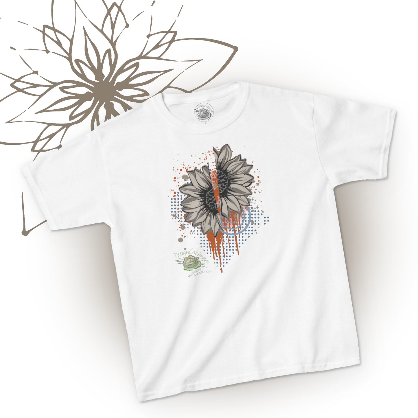 Bloody Broken Funny Halloween Sunflower Daisy Graphic T-Shirt - MoonSong® Collection - Kids' Tee
