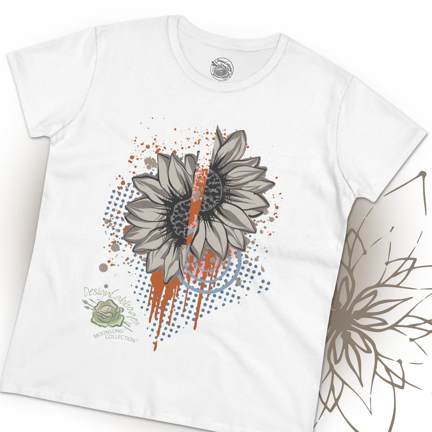 Bloody Broken Funny Halloween Sunflower Daisy Graphic T-Shirt - MoonSong® Collection - Women's Tee