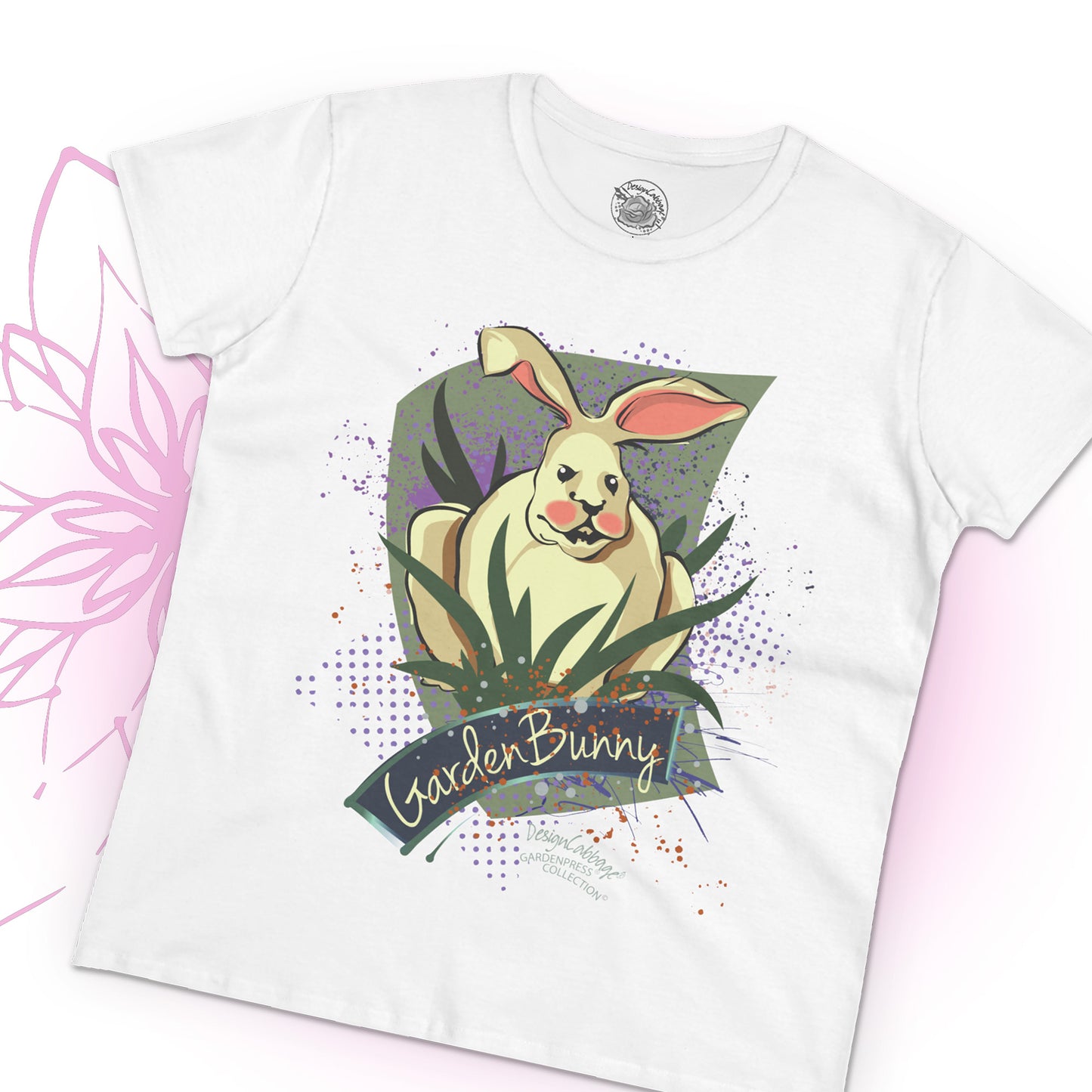 Bunny Rabbit Garden Graphic T-Shirt - GardenPress® Collection - Women's Tee