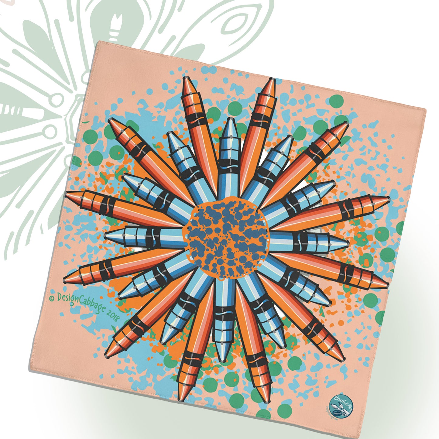 Crayon Mandala Graphic Scarf - Brush&Pen® Collection