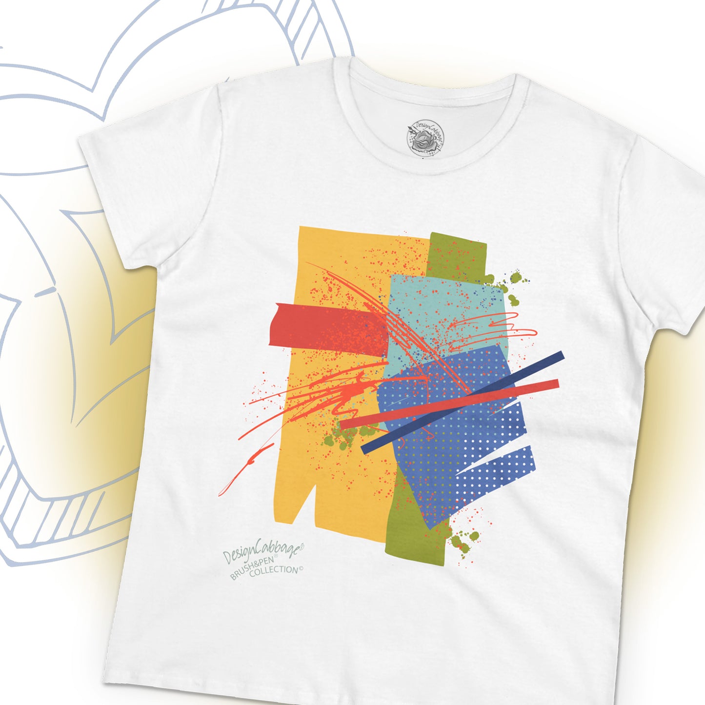 Abstract Art Graphic T-Shirt - Brush&Pen® Collection - Women's Tee