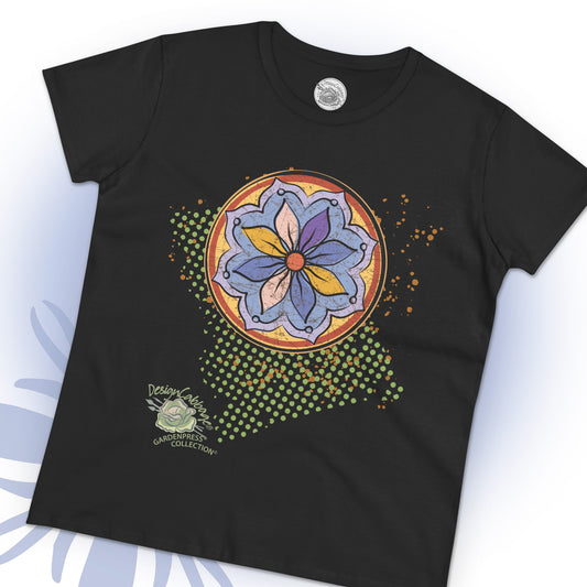 Flower Geometric Graphic T-Shirt - GardenPress® Collection - Women's Tee