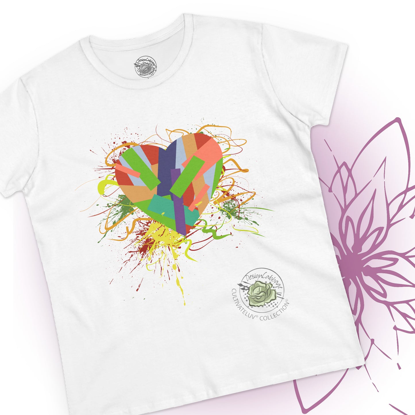 Scrappy Heart Graphic T-Shirt - CultivateLuv® Collection - Women's Tee