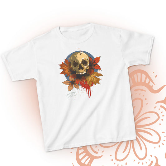 Halloween and Fall Scary Skull Graphic T-Shirt - MoonSong® Collection - Kids' Tee