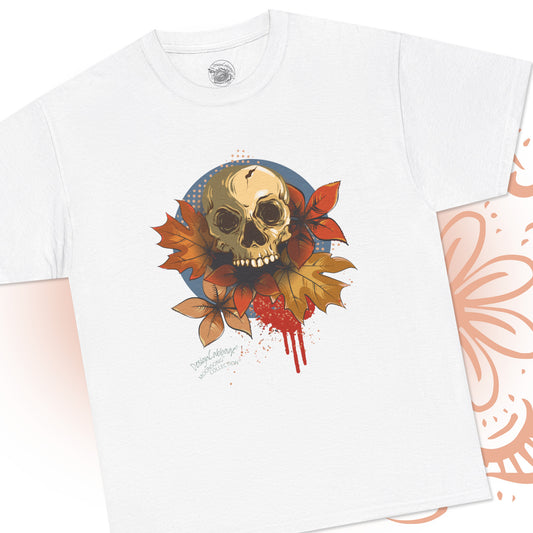 Halloween and Fall Scary Skull Graphic T-Shirt - MoonSong® Collection - Unisex Tee