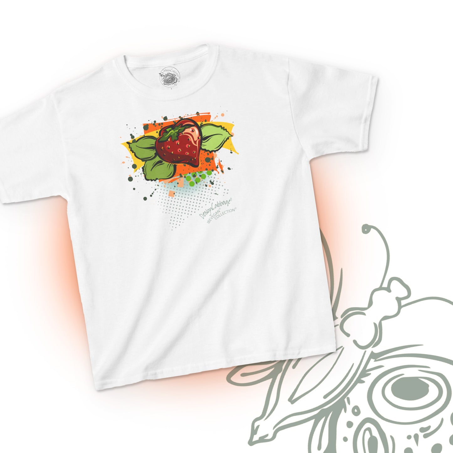 Strawberry Garden Graphic T-Shirt - I Be Vegan® Collection - Kid's Tee