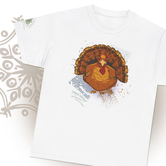 Thanksgiving Christmas Turkey Gobbler Graphic T-Shirt - MoonSong® Collection - Unisex-Fit Tee