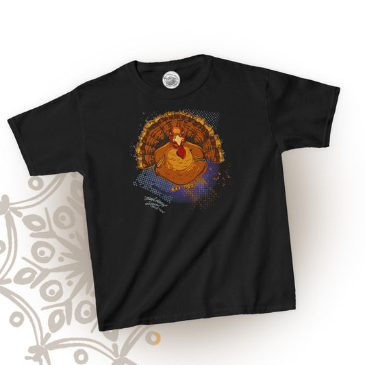 Thanksgiving Christmas Turkey Gobbler Graphic T-Shirt - MoonSong® Collection - Kid's Tee