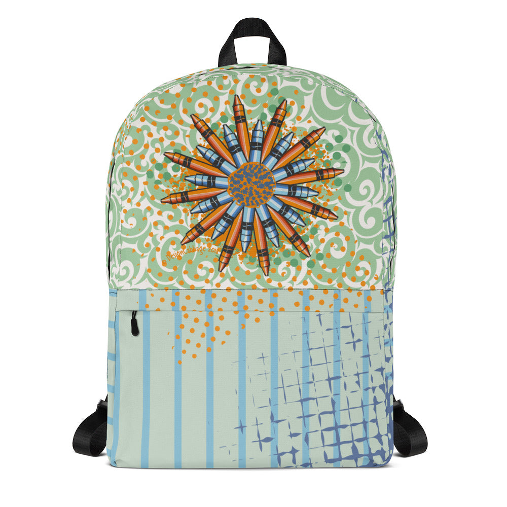 Crayon Mandala Graphic Backpack - Brush&Pen® Collection
