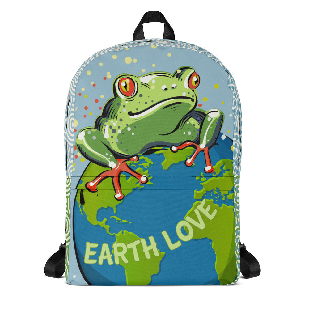 Frog Earth Love Graphic Backpack - MoonSong® Collection