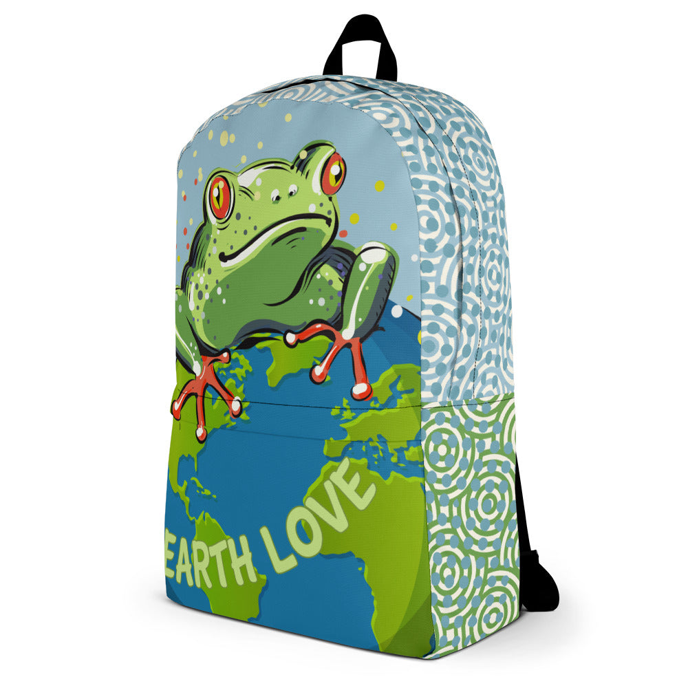 Frog Earth Love Graphic Backpack - MoonSong® Collection