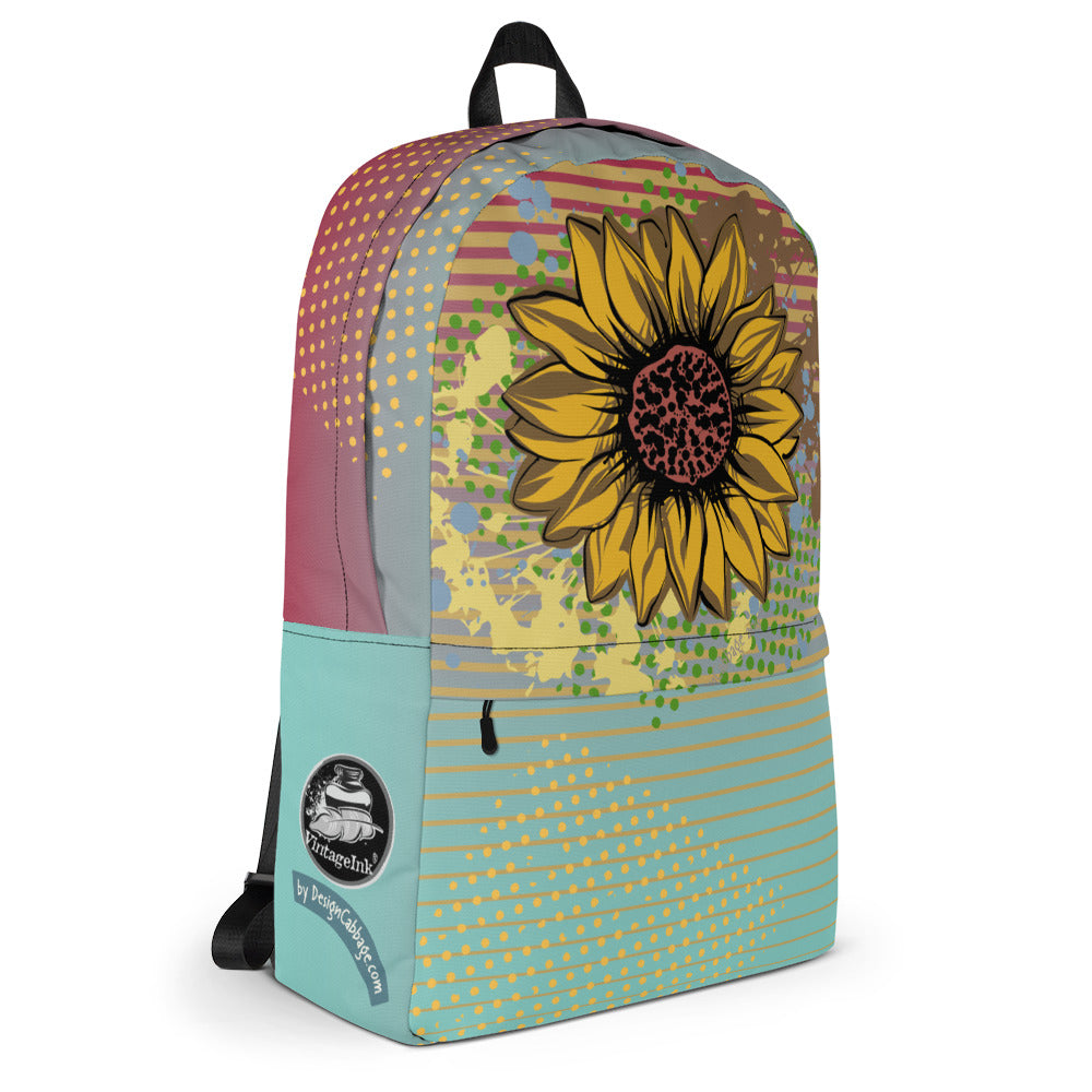 Sunflower Graphic Backpack - VintageInk® Collection