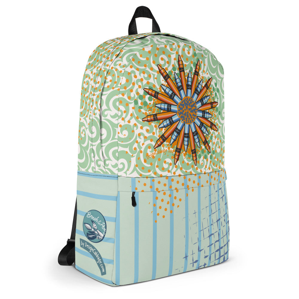 Crayon Mandala Graphic Backpack - Brush&Pen® Collection