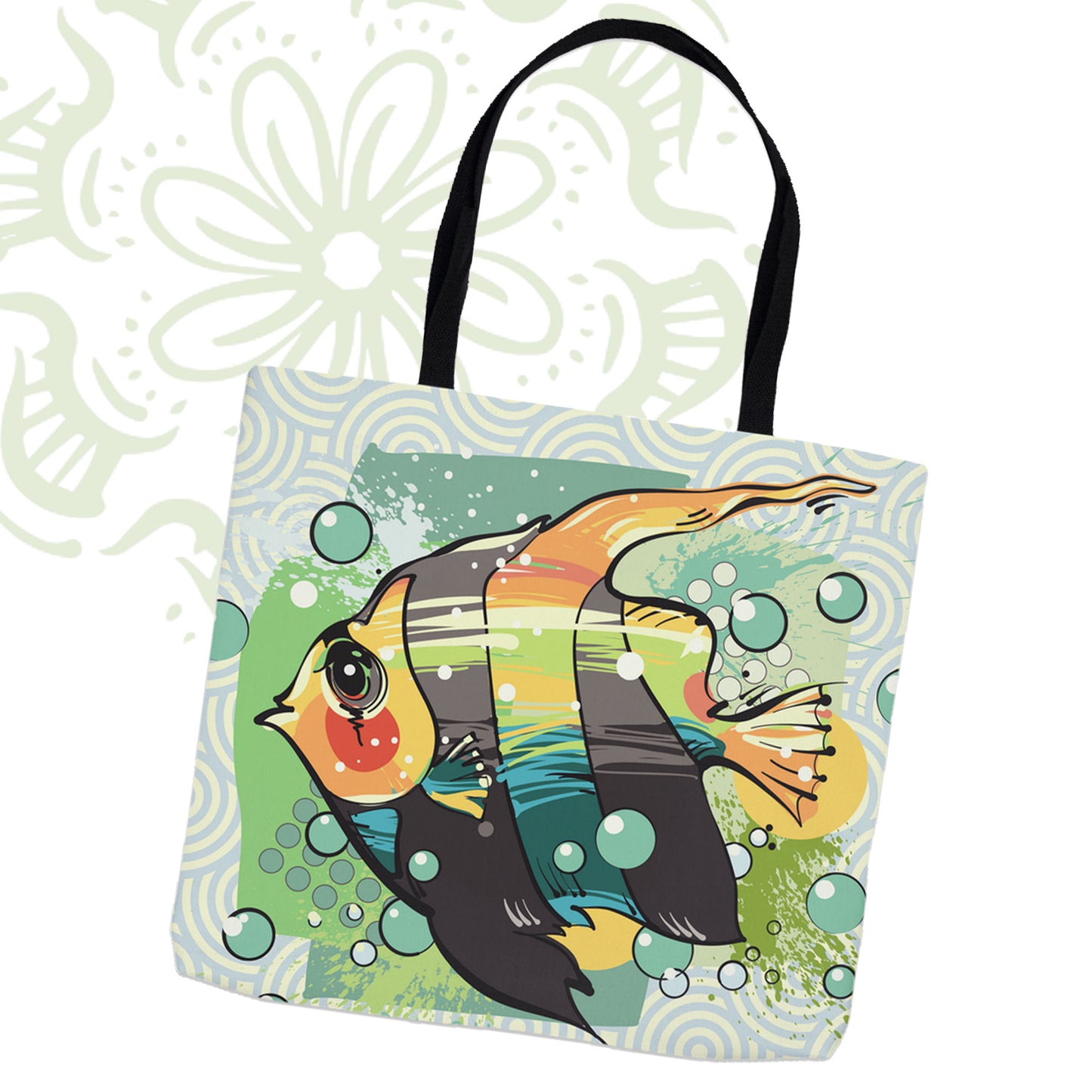 Tropical Fish Art Graphic Tote Bag - ScubaCrew® Collection