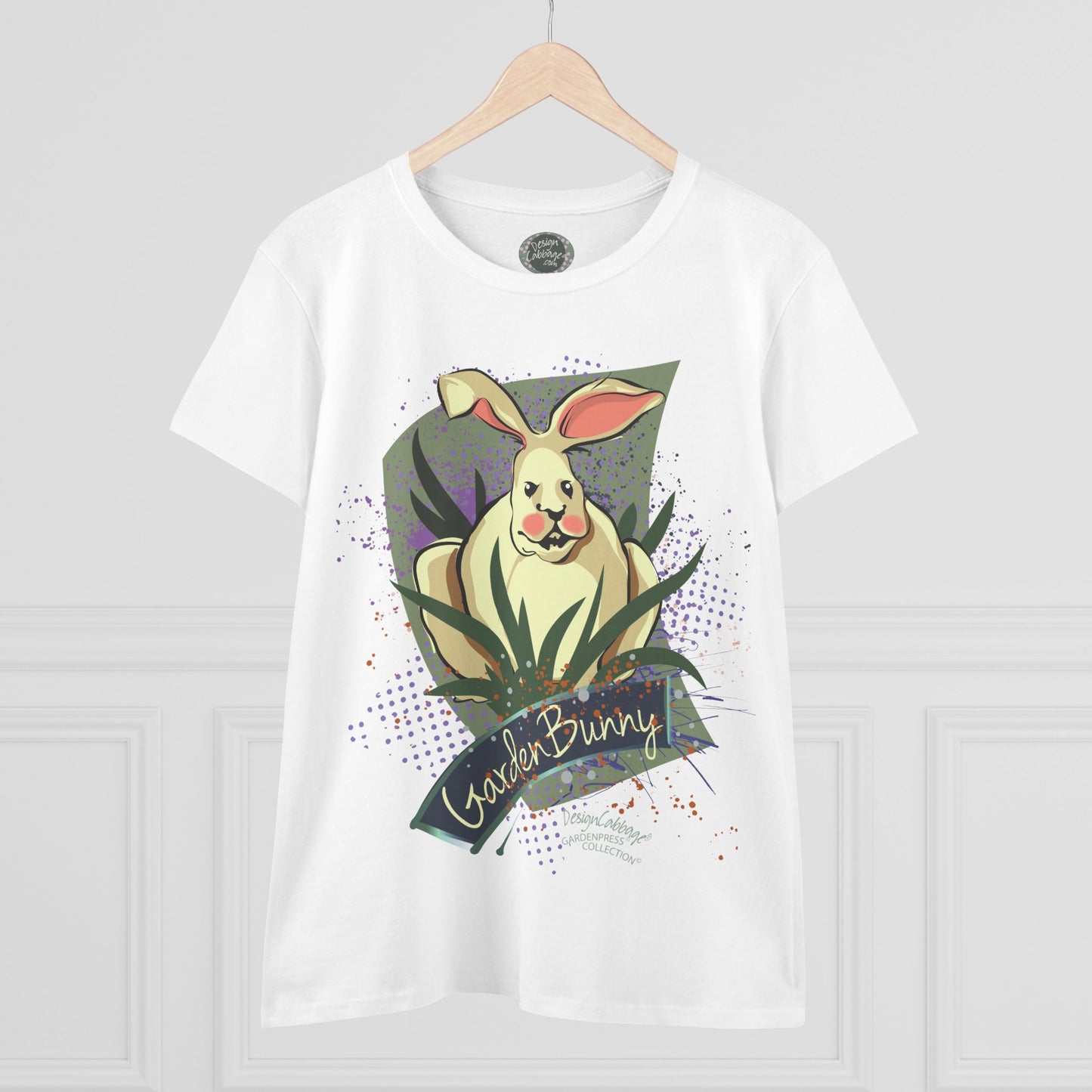 Bunny Rabbit Garden Graphic T-Shirt - GardenPress® Collection - Women's Tee