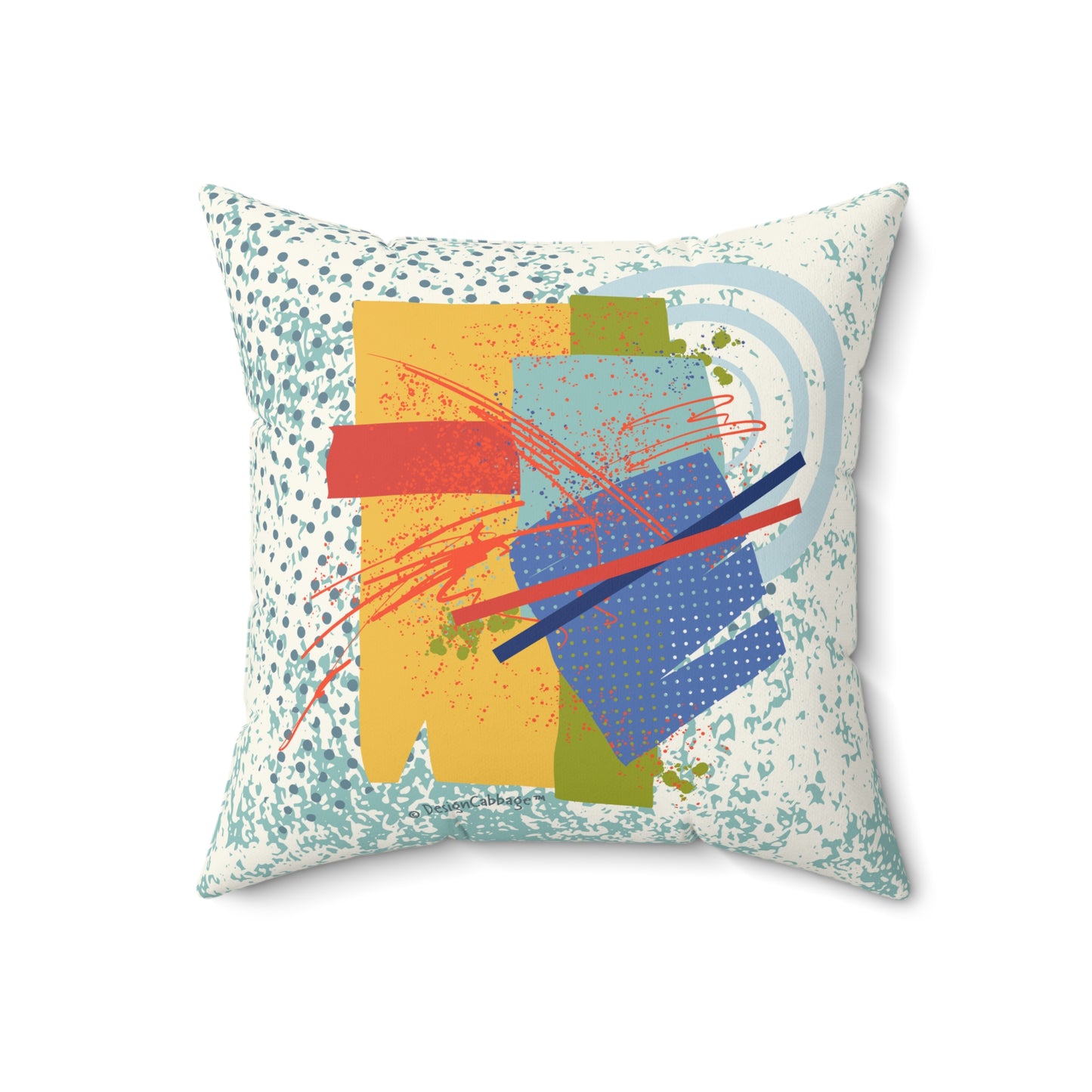 Colorful Abstract Art Graphic Throw Pillow - Brush&Pen™ Collection