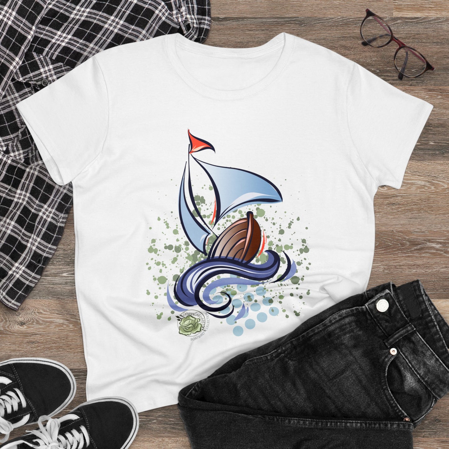 Sailboat Graphic T-Shirt - BoatBird® Collection - Women's Tee