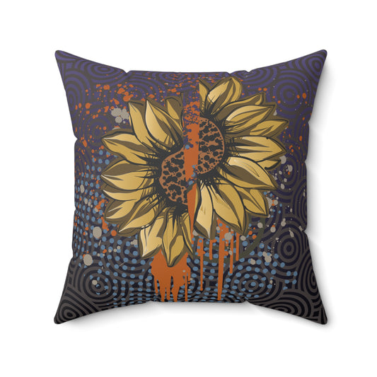 Bloody Broken Halloween Sunflower Daisy Graphic Throw Pillow - MoonSong™ Collection