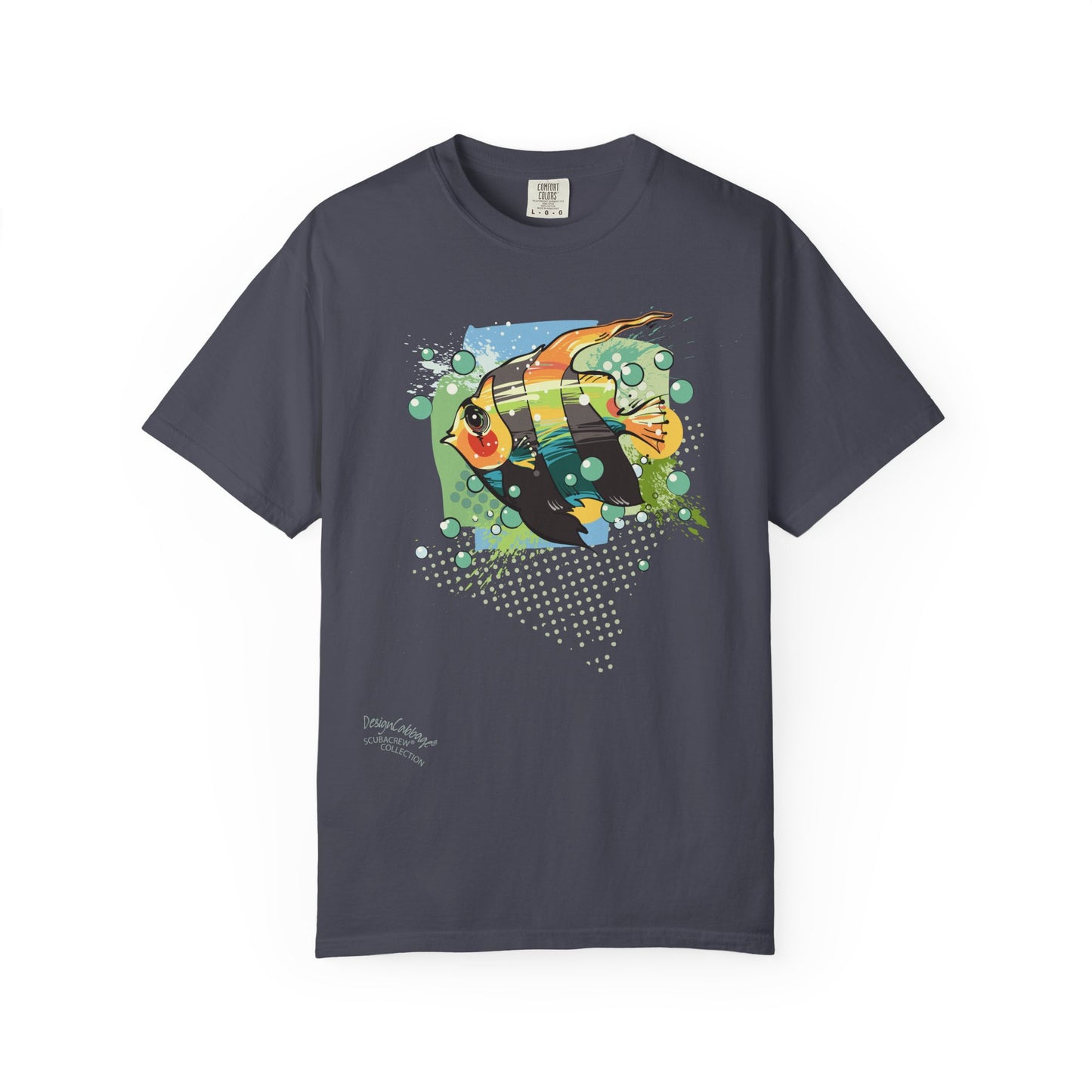Tropical Angelfish Graphic T-Shirt — Colorful Ocean Fish Art Tee