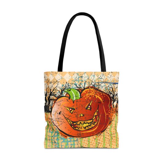 Vintage Halloween Pumpkin Graphic Tote Bag - MoonSong™ Collection