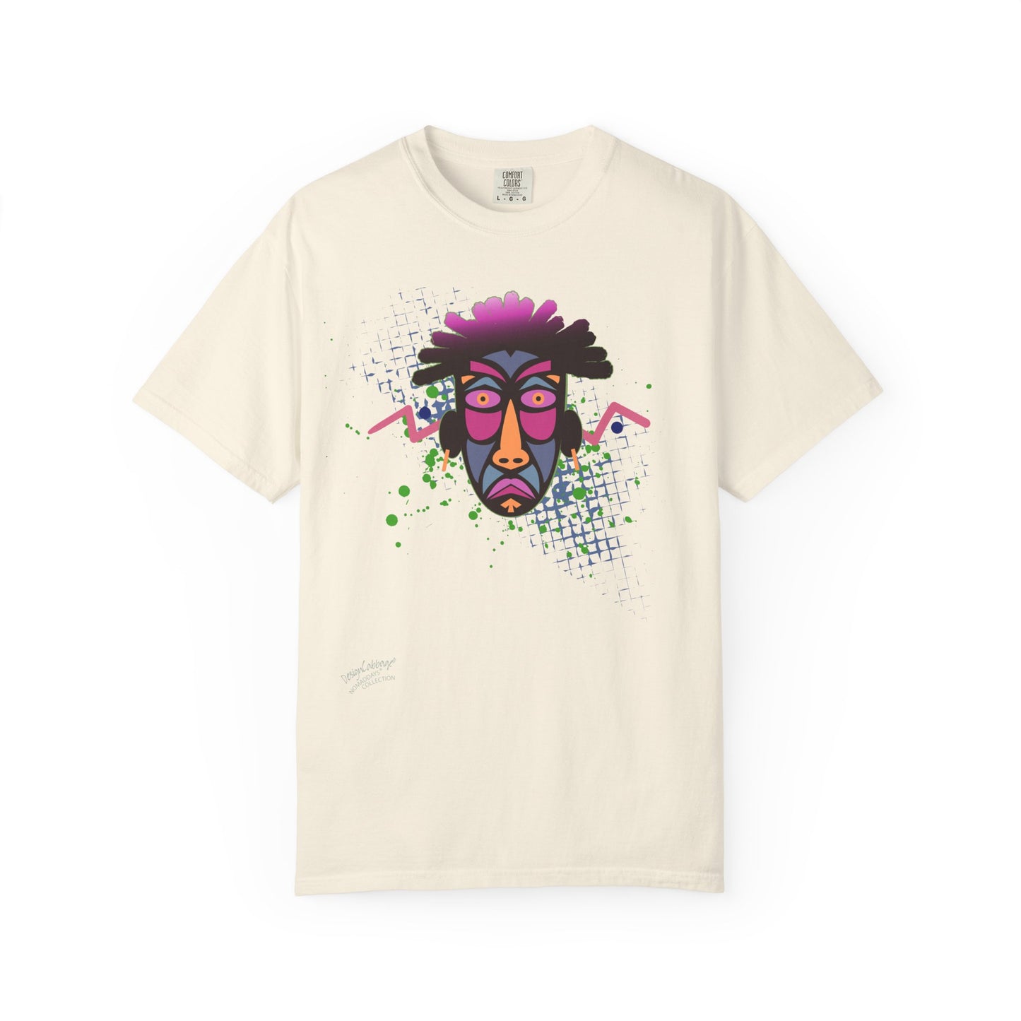 Abstract Tribal Mask T-Shirt — Colorful Urban Art Tee
