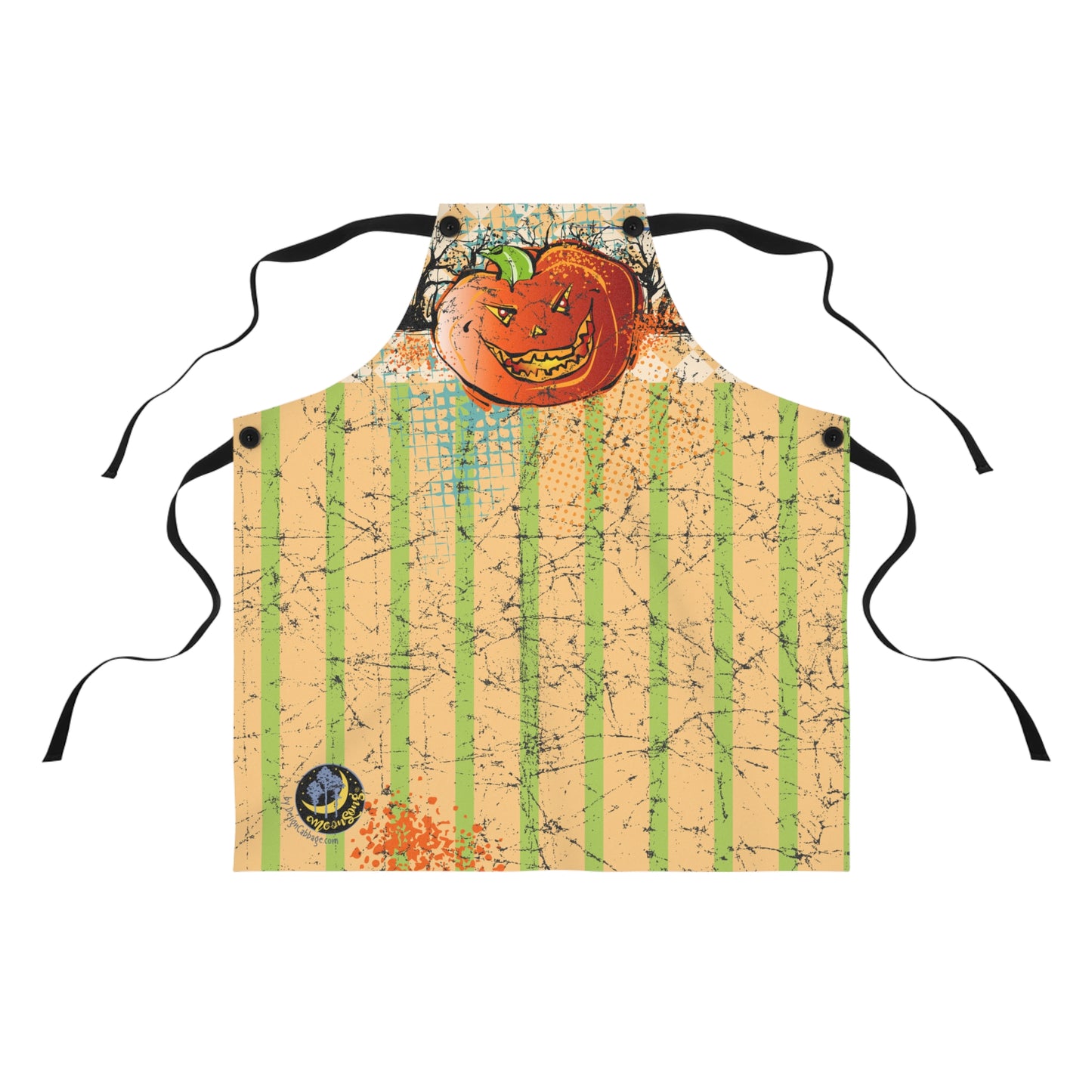 Vintage Halloween Pumpkin Graphic Apron - MoonSong® Collection
