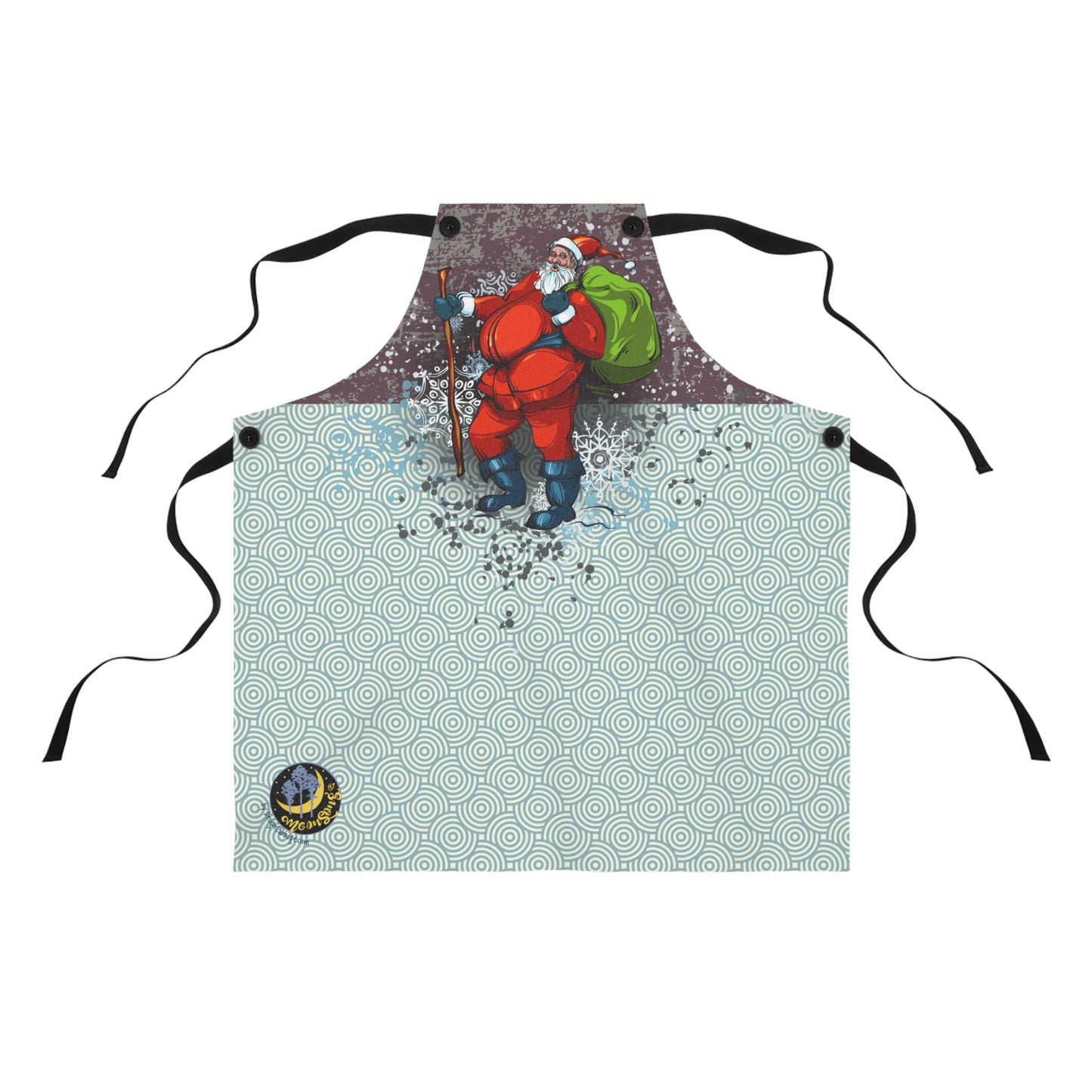 Vintage Hiking Santa Graphic Apron - MoonSong® Collection